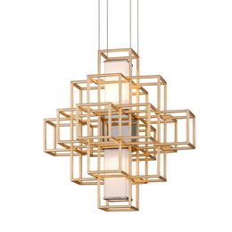 Metropolis Pendant 21" - Gold Leaf