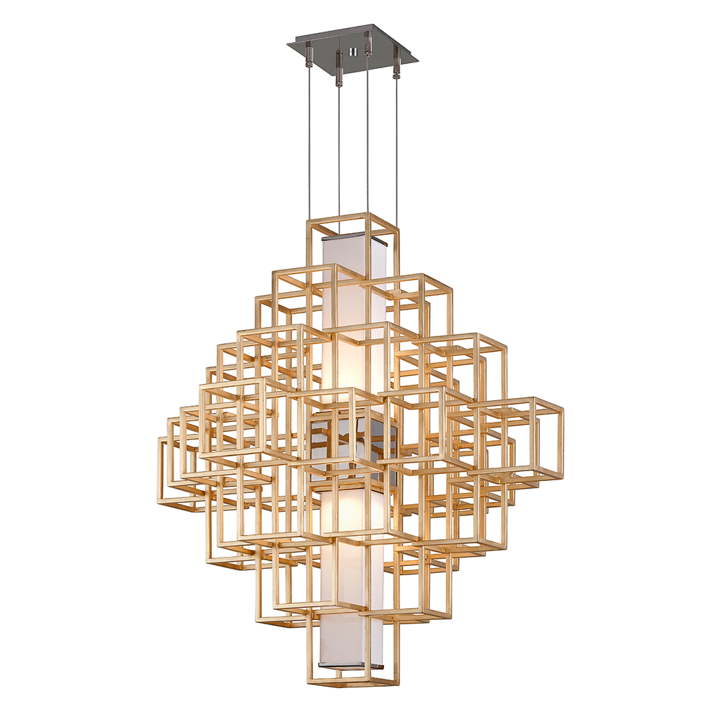 Metropolis Pendant 38" - Gold Leaf