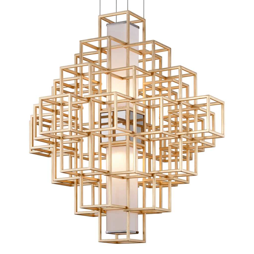 Metropolis Pendant 47" - Gold Leaf