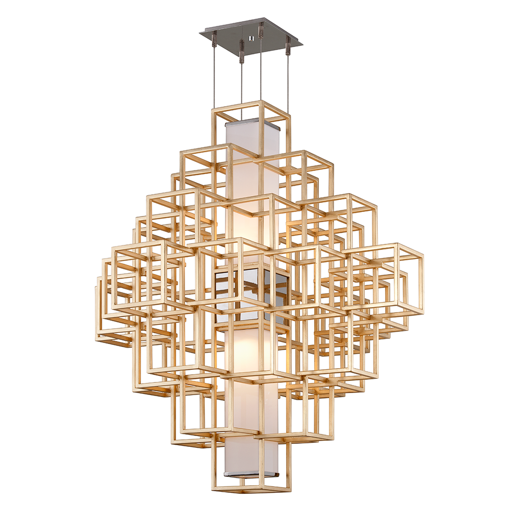 Metropolis Pendant 47" - Gold Leaf