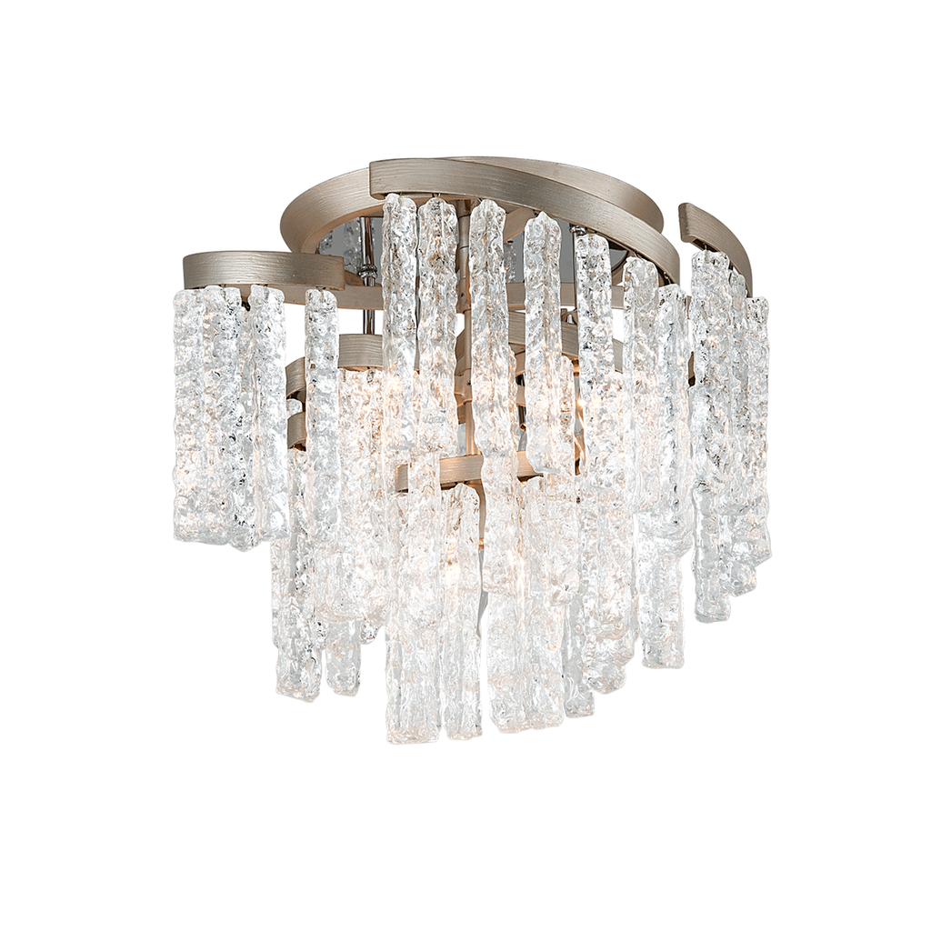 Mont Blanc Semi Flush - Modern Silver Leaf