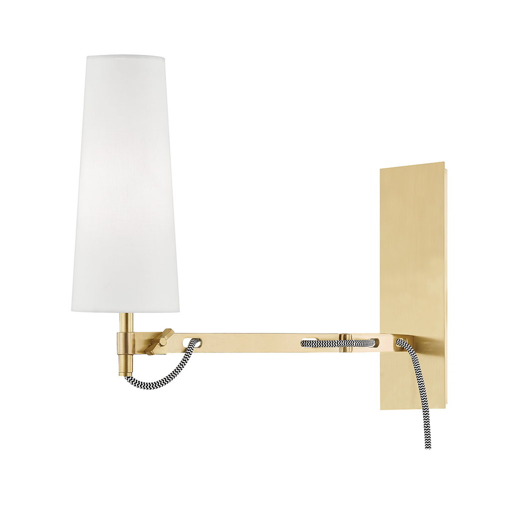 Lanyard Wall Sconce Extended 4" - Aged Brass