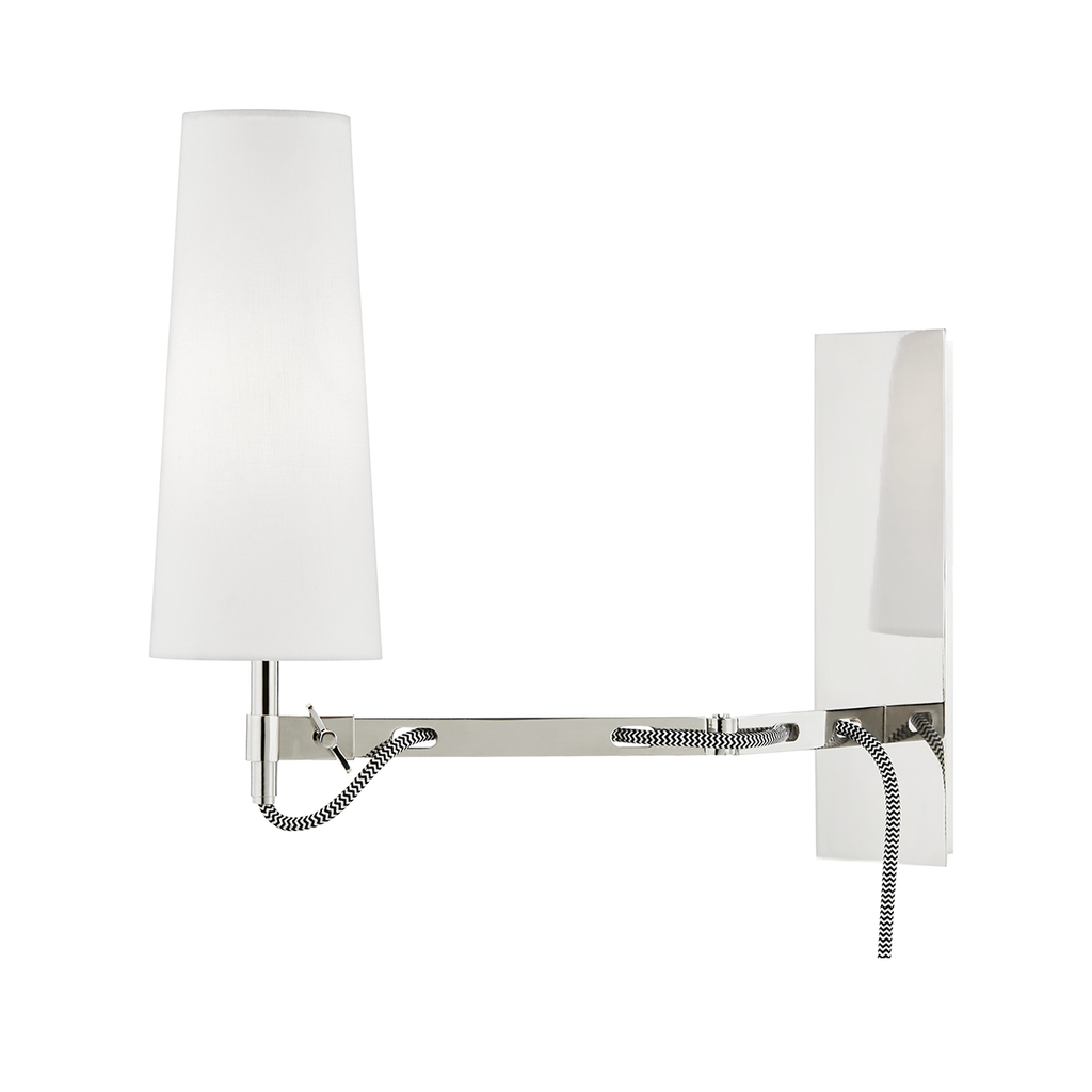 Lanyard Wall Sconce Extended 4" - Polished Nickel