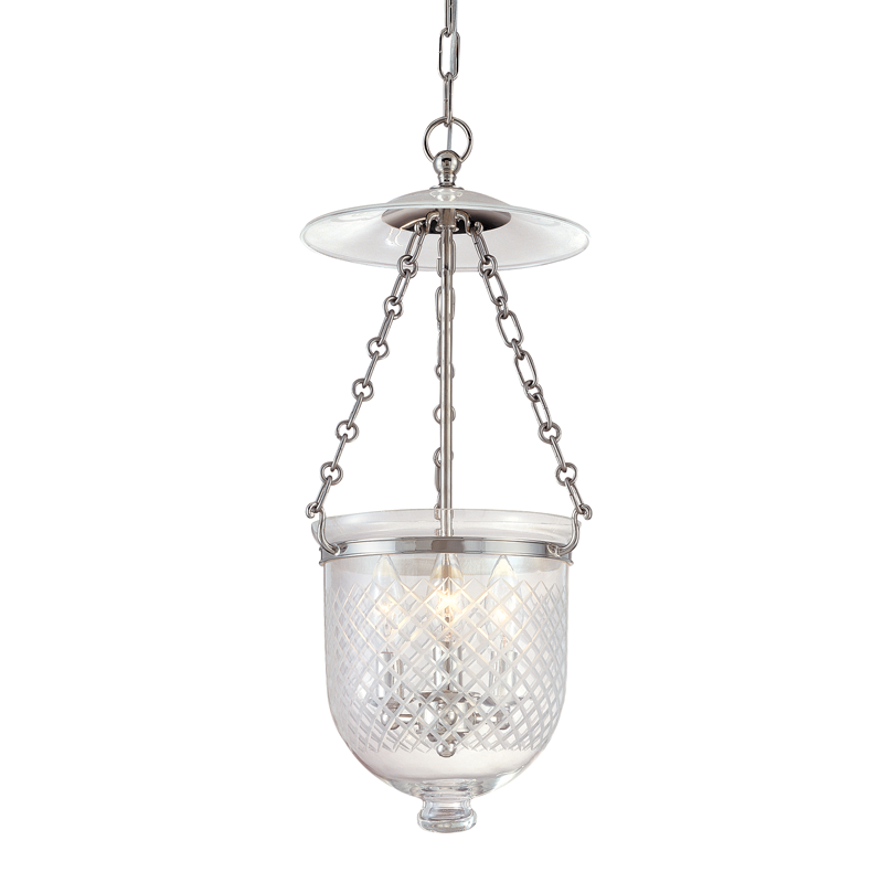 Hampton Pendant Glass Option 2, 10" - Polished Nickel