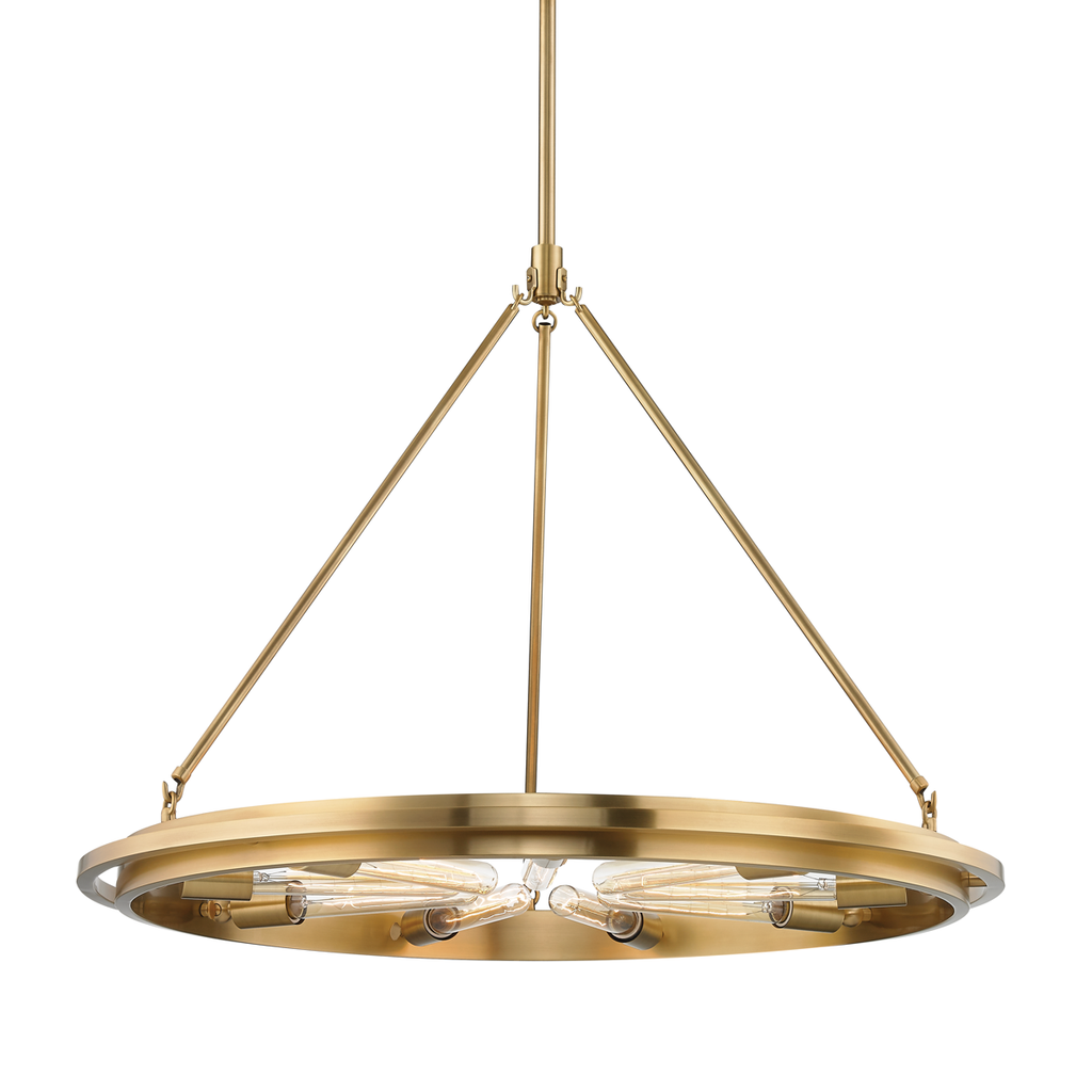 Chambers Pendant 28" - Aged Brass