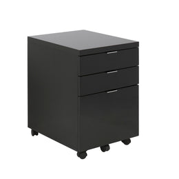 Gilbert 3 Drawer File Cabinet - Black