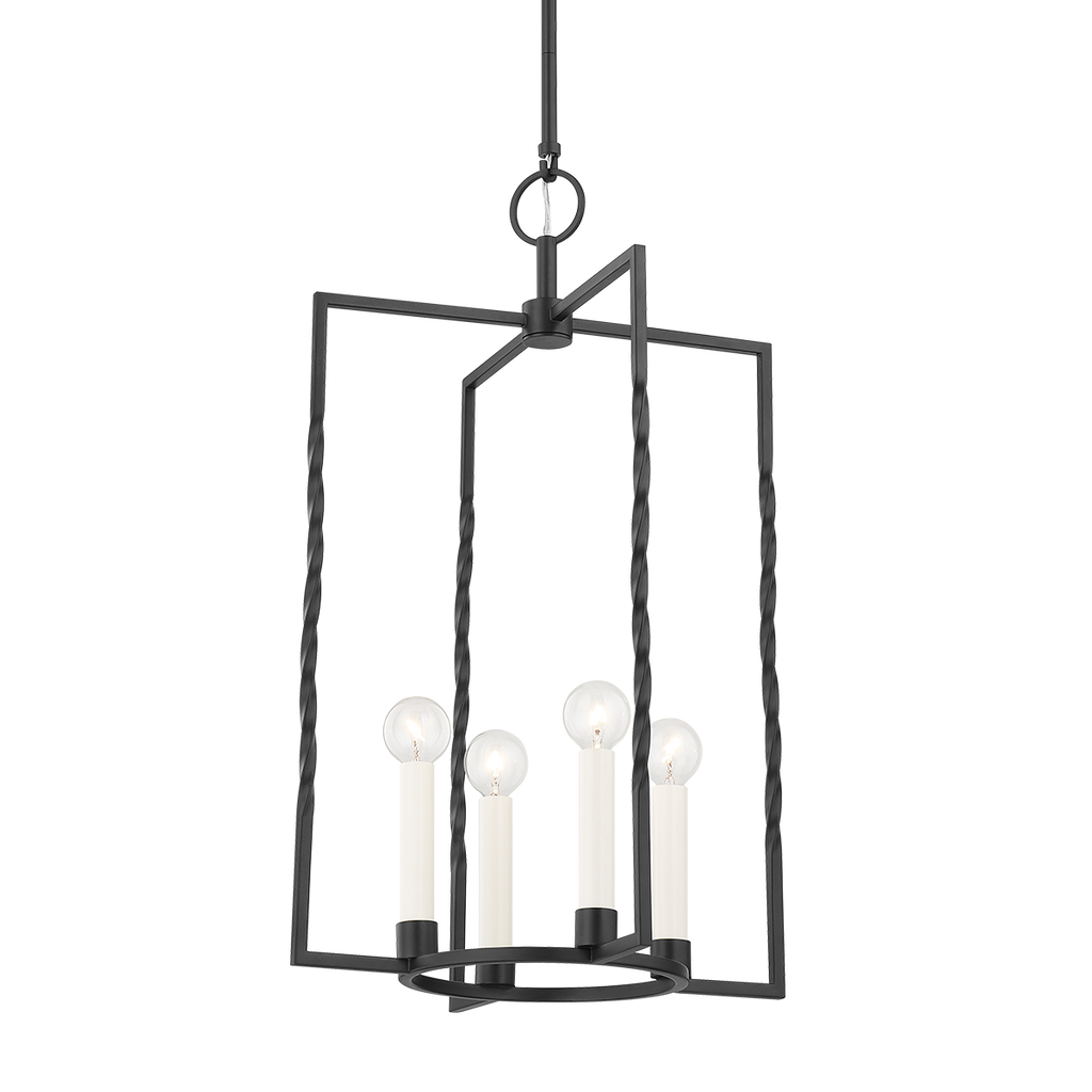 Adelaide 4 Light Lantern - Textured Black 24.5"