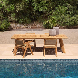 Outdoor Dining Table Merati Natural Teak