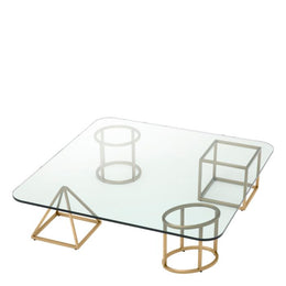 Coffee Table Speiser Brushed Brass Finish