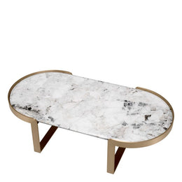 Coffee Table Fabio Brushed Brass Finish