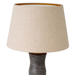Table Lamp Bonny Grey Marble Including Shade