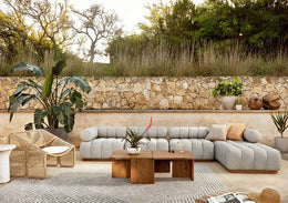 Roma Outdoor Sectional-Armless Piece-Ash by Four Hands