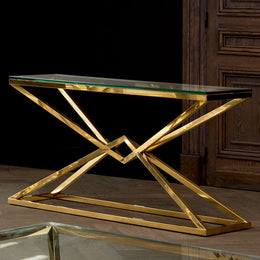 Console Table Connor Large Gold Finish