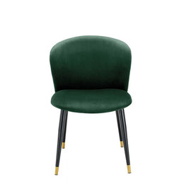 Dining Chair Volante Roche Dark Green Velvet