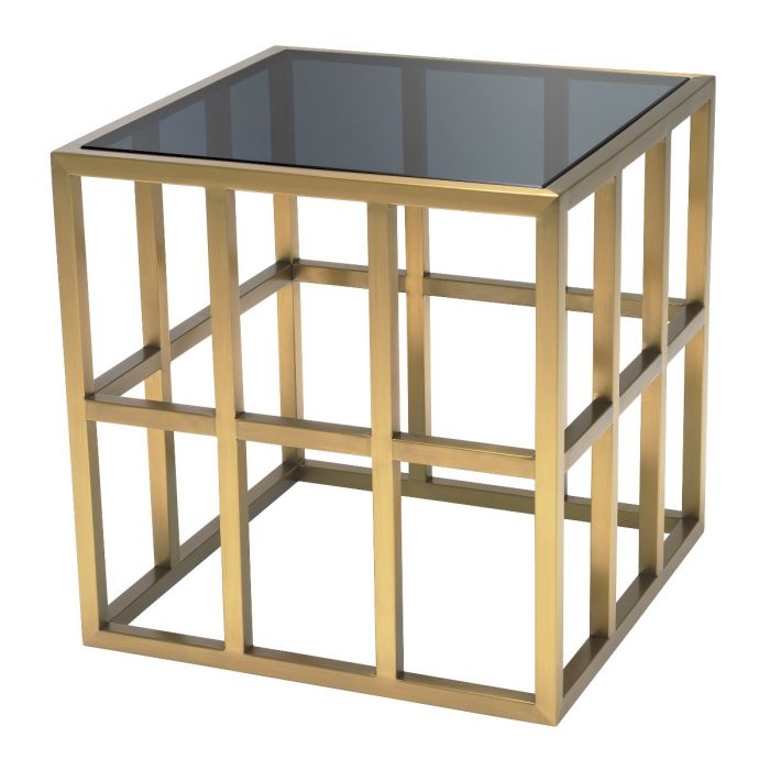 Side Table Lazare Brushed Brass Finish