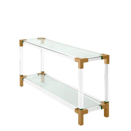 Console Table Royalton Brushed Brass Finish