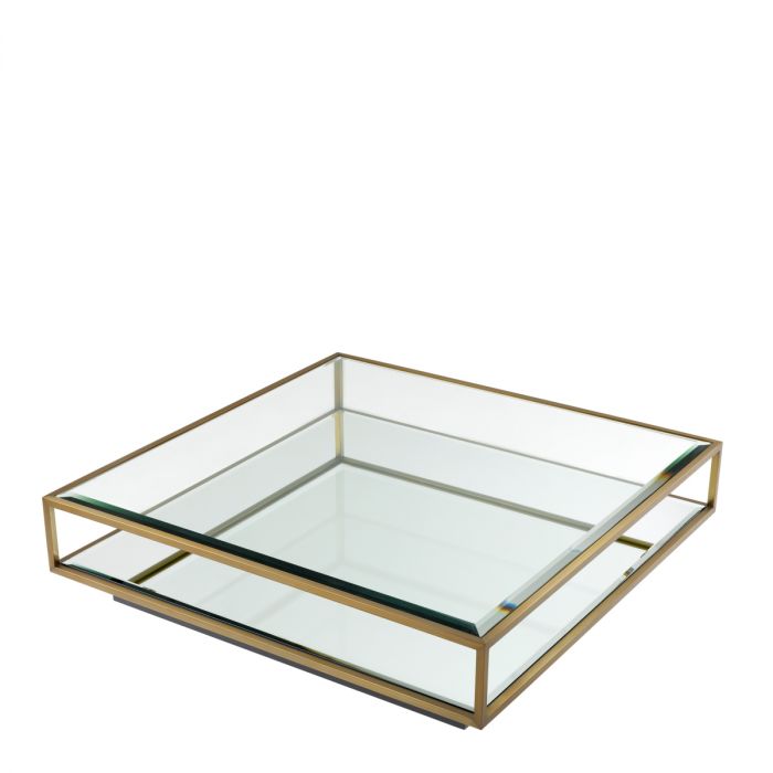 Coffee Table Tortona Large Brushed Brass Finish