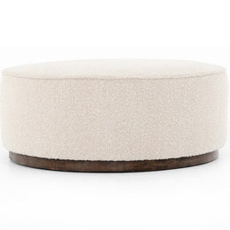 Sinclair Large Round Ottoman-Knoll Nat by Four Hands