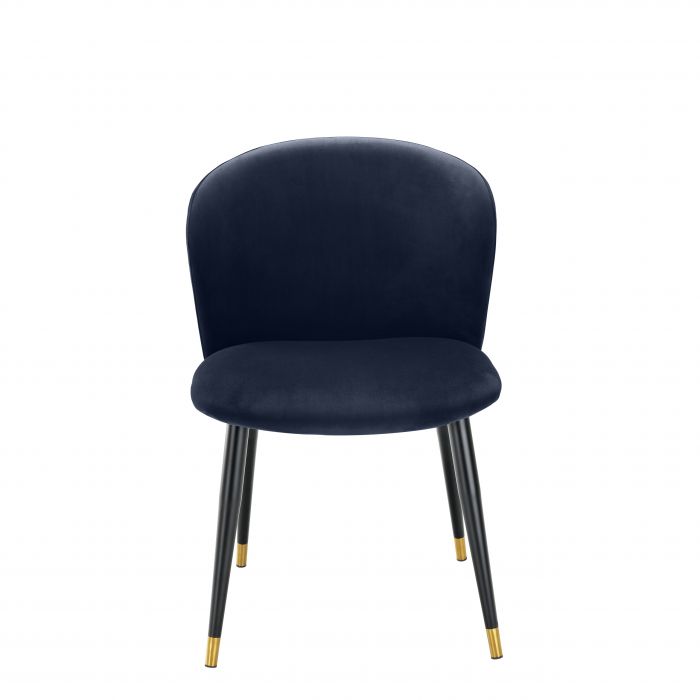 Dining Chair Volante Savona Midnight Blue Velvet