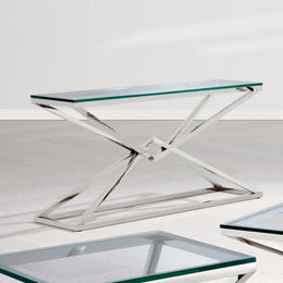 Console Table Connor Large Polished Stainless Steel