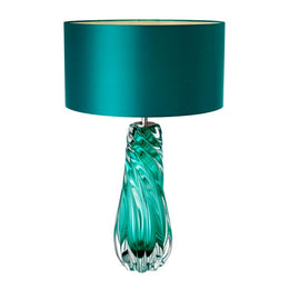 Table Lamp Barron Turquoise Nickel Finish