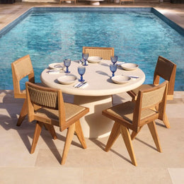 Outdoor Dining Table Cleon Cream