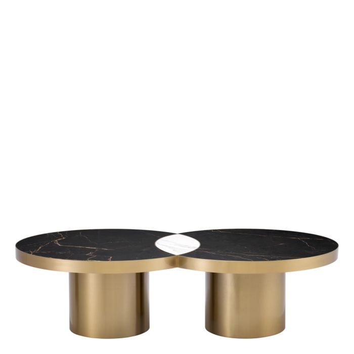 Coffee Table Breakers Brushed Brass Finish