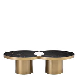 Coffee Table Breakers Brushed Brass Finish