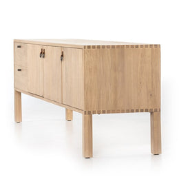 Isador Media Console-Dry Wash Poplar by Four Hands