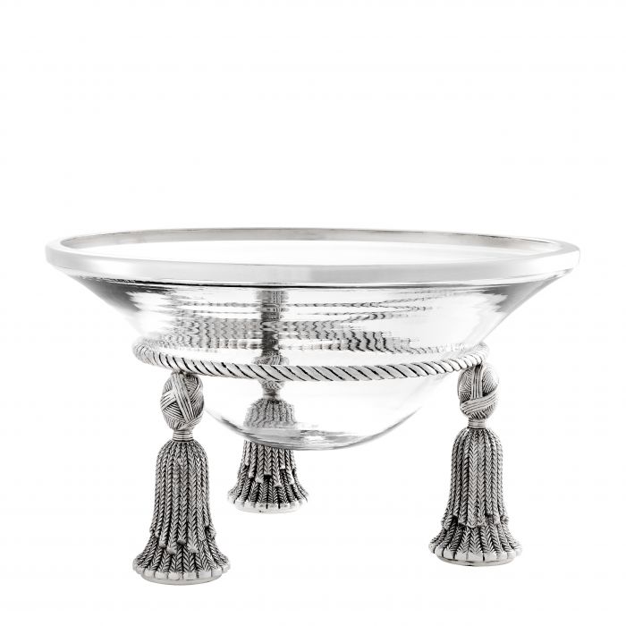 Bowl Tassel Antique Silver Plated