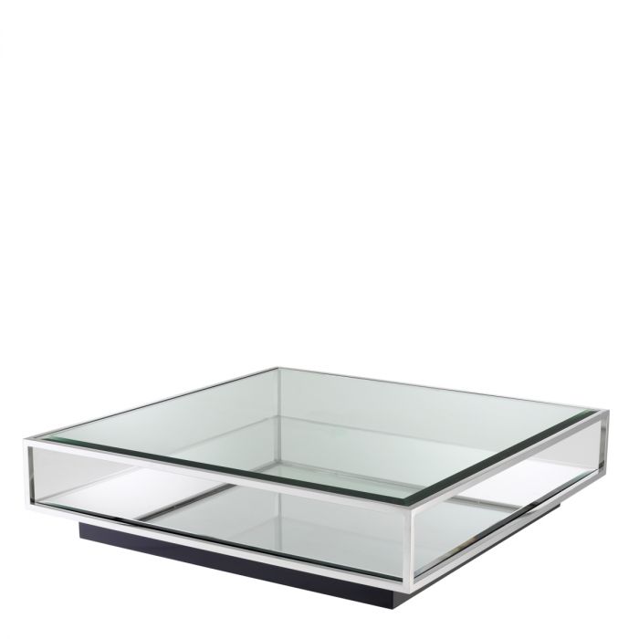 Coffee Table Tortona Large Polished Stainless Steel