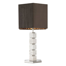 Table Lamp Hexagon White Marble Including Shade Ul