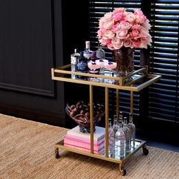 Trolley Beverly Hills Brushed Brass Finish