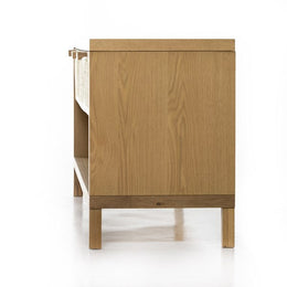 Allegra Media Console-Honey Oak Veneer by Four Hands