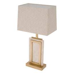 Table Lamp Murray Travertine Including Shade