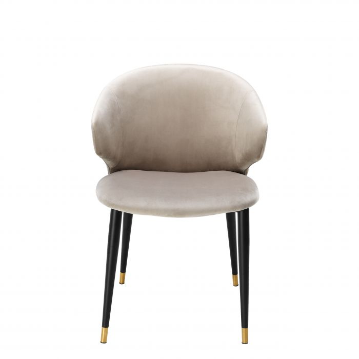 Dining Chair Volante W/Arm Roche Beige Velvet