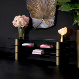 Console Table Lunden Brushed Brass Finish