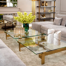 Coffee Table Maxim Brushed Brass Finish