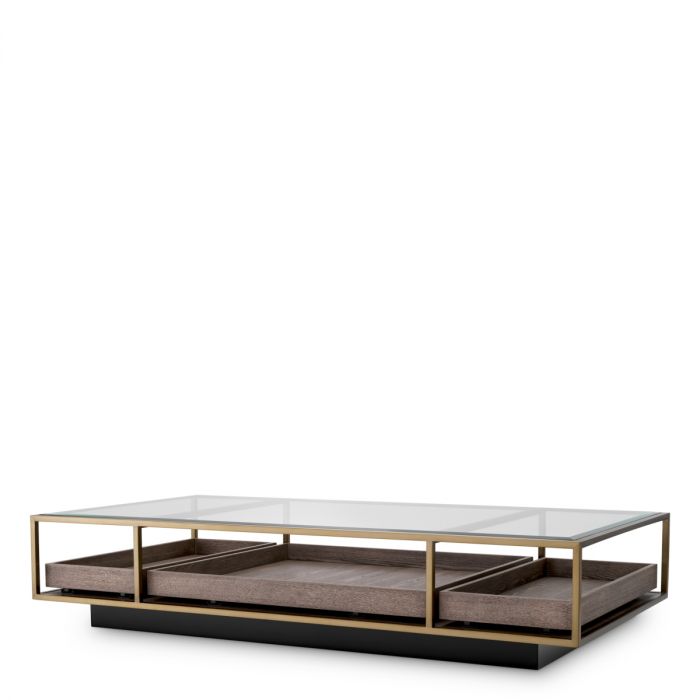 Coffee Table Roxton Brushed Brass Finish