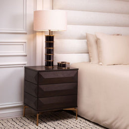 Bedside Table Denver Mocha Oak Veneer