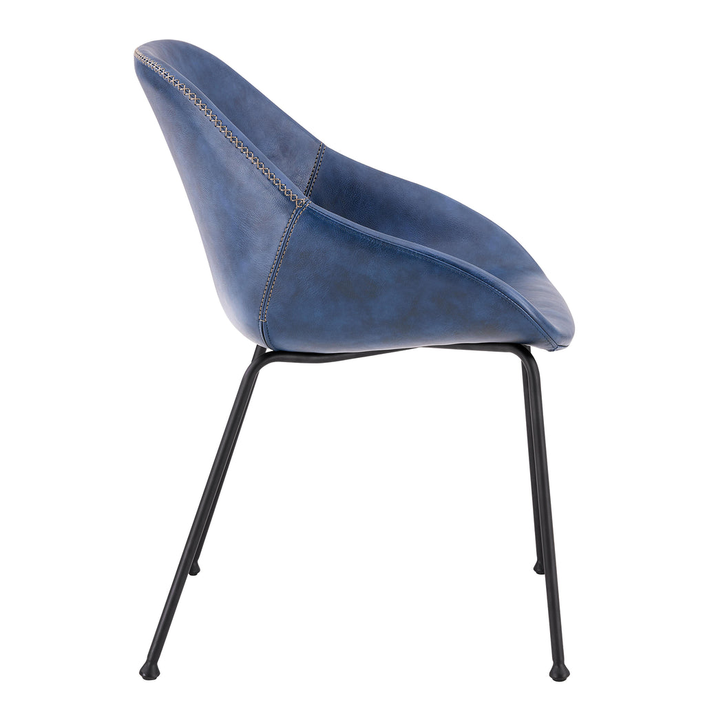 Corinna Side Chair - Dark Blue,Set of 2