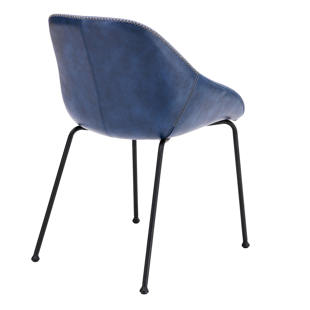 Corinna Side Chair - Dark Blue,Set of 2