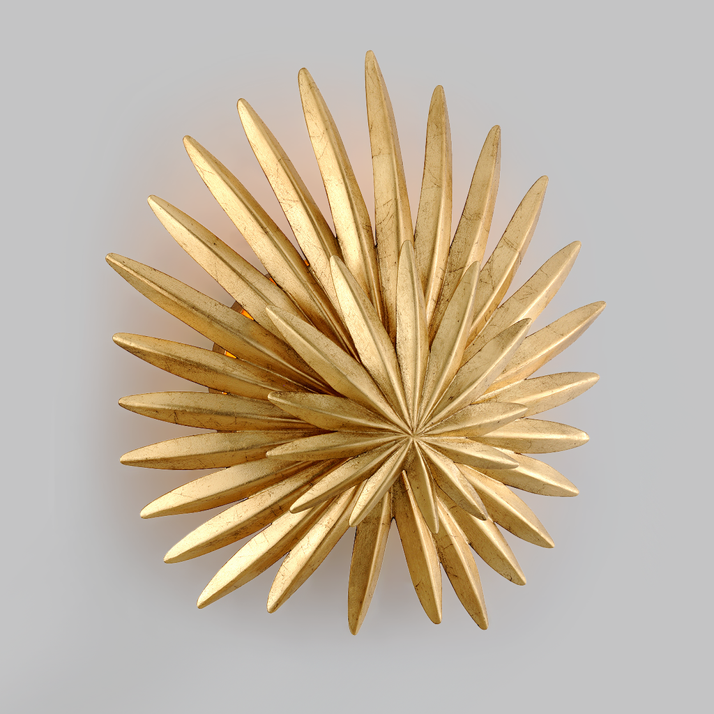 Savvy Wall Sconce 12" - Vintage Gold Leaf