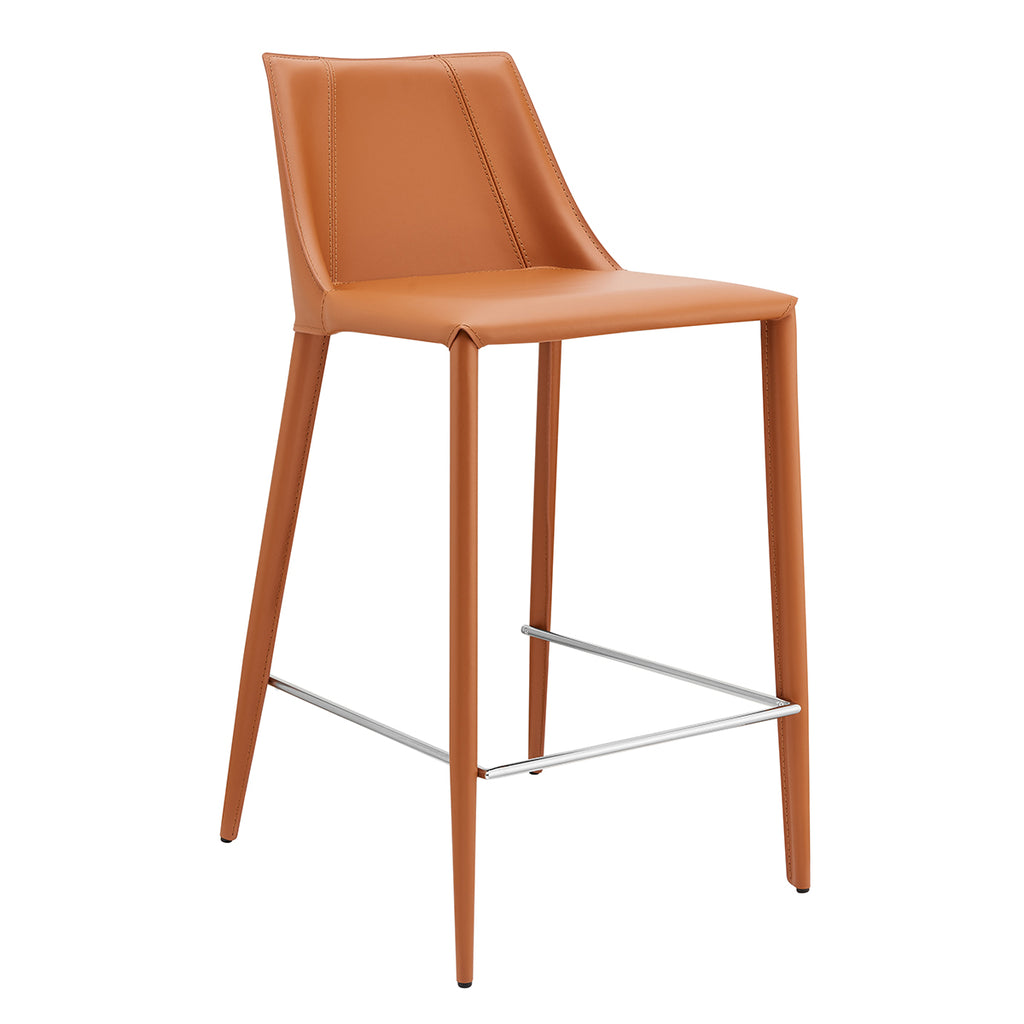 Kalle Counter Stool - Cognac,Set of 2