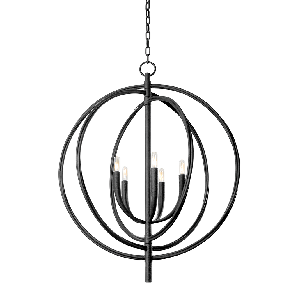 Fillea 5 Light Pendant - Black Iron