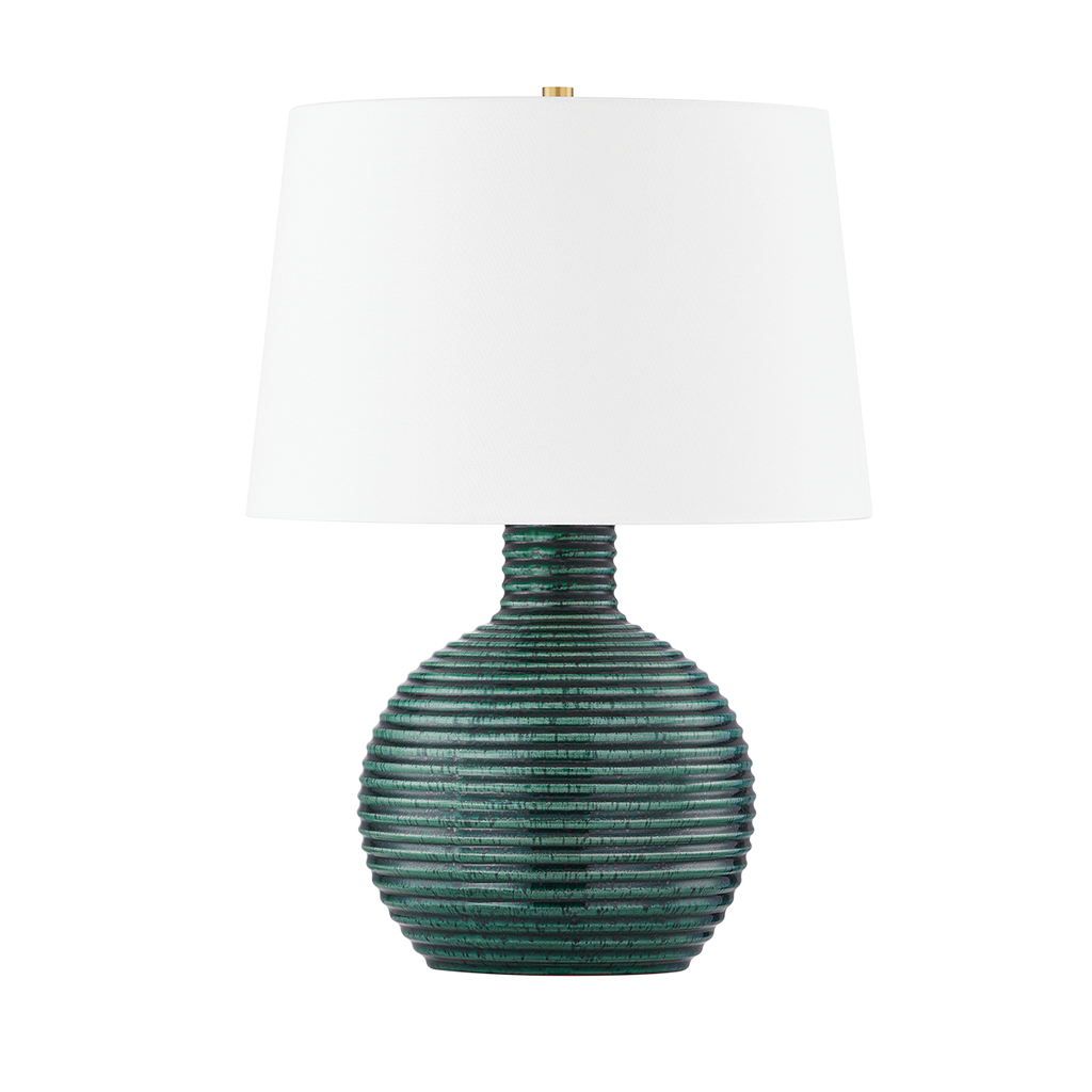 Sara 1 Light Table Lamp - Aged Brass