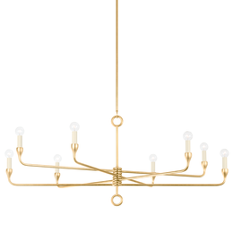 Orson 8 Light Chandelier - Vintage Gold Leaf