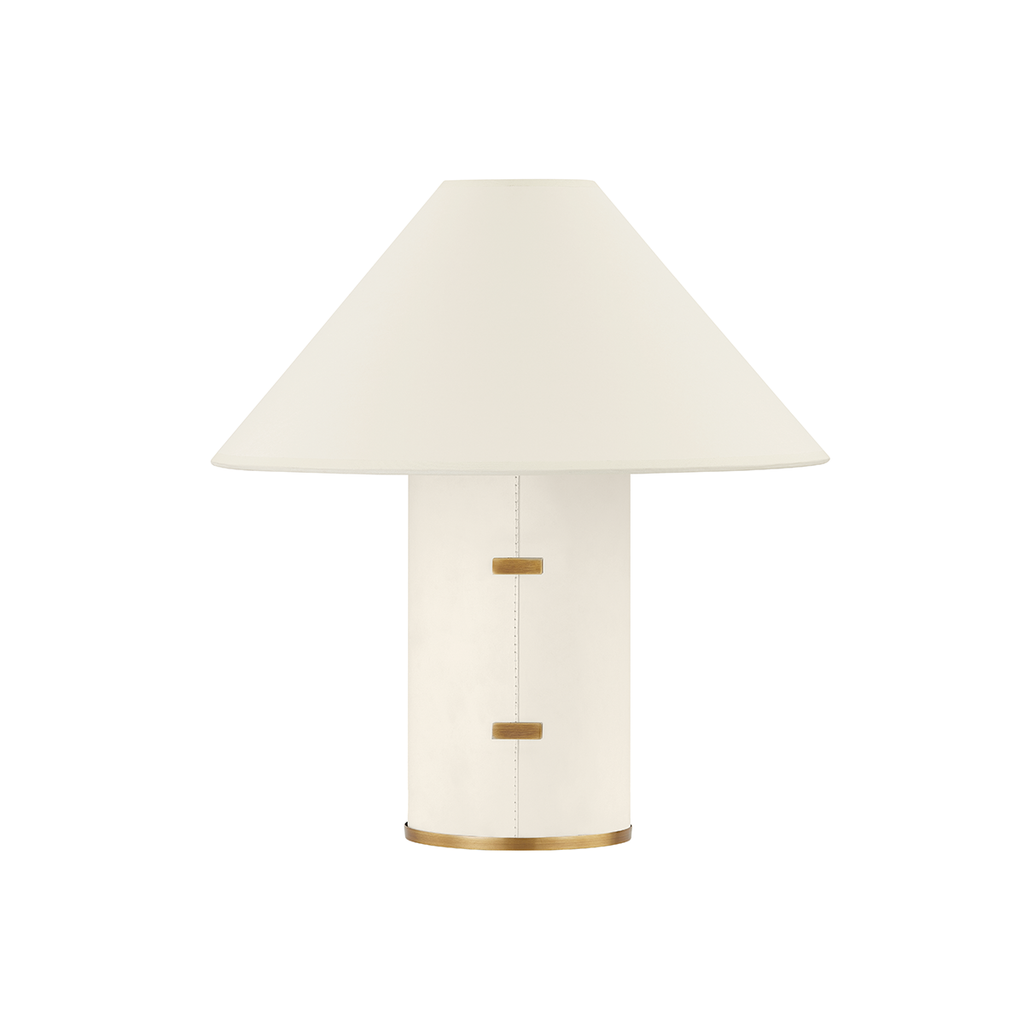 Bond 1 Light Table Lamp - Patina Brass 15"