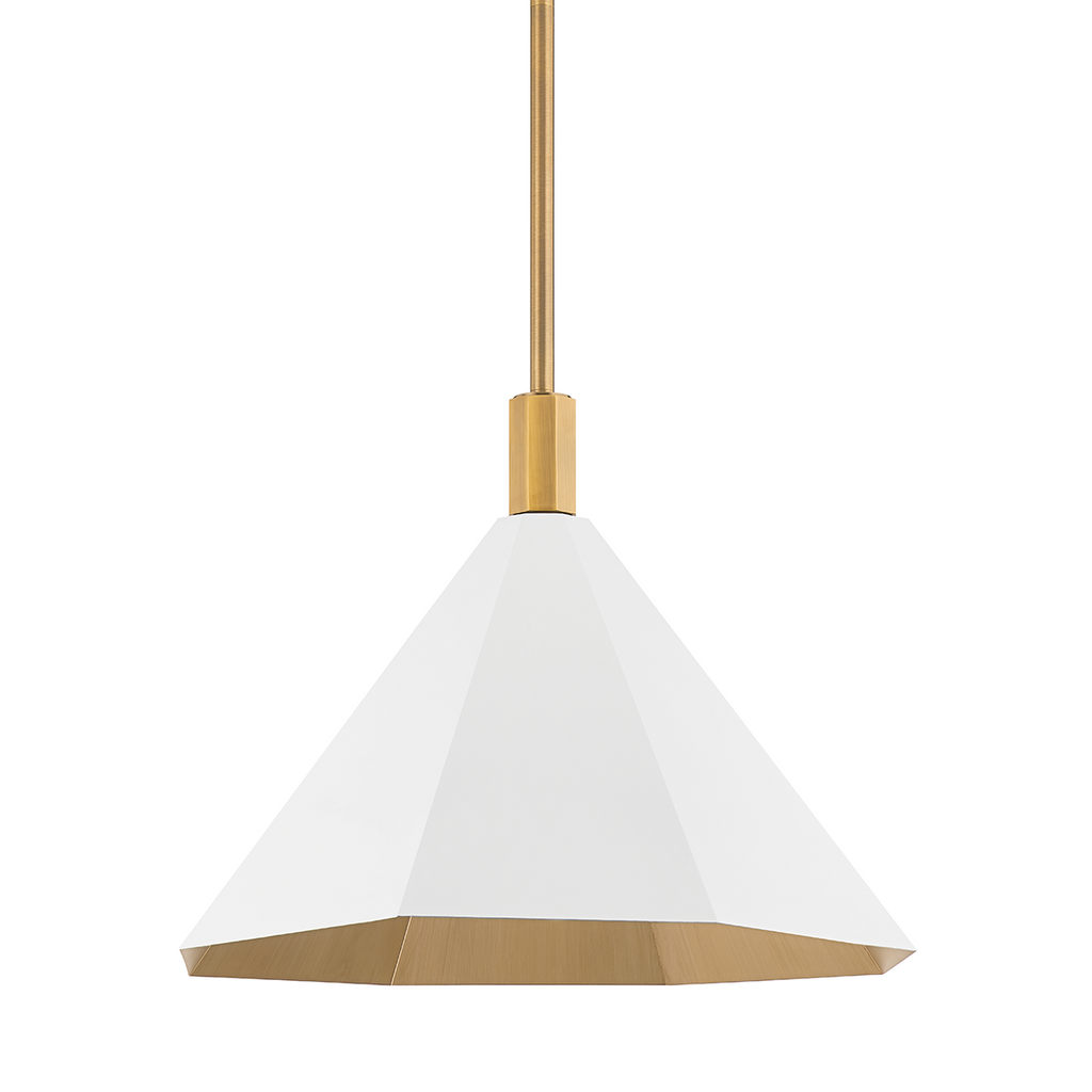 Huntley 1 Light Pendant - Patina Brass 15.75"