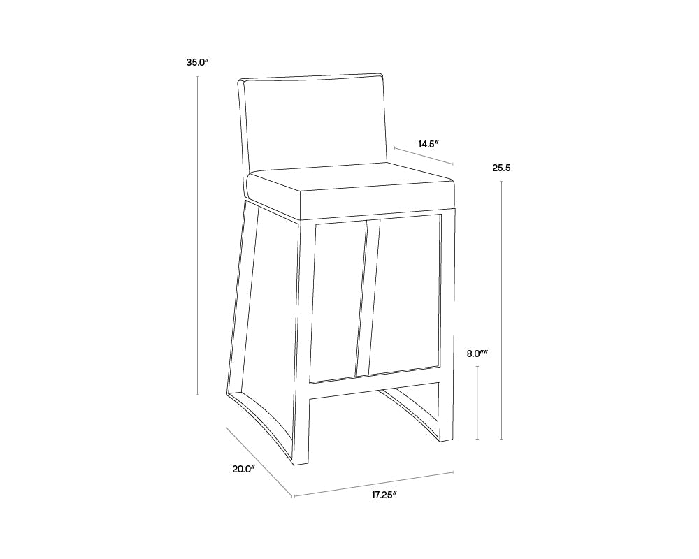 Architect Counter Stool - Grey